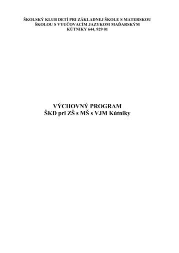 Vychovny program SKD 2015-2016