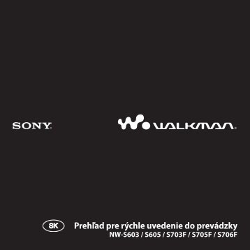Sony NW-S703F - NW-S703F Istruzioni per l'uso Slovacco