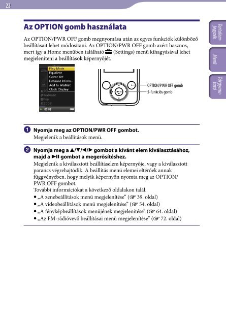 Sony NWZ-E438F - NWZ-E438F Istruzioni per l'uso Ungherese