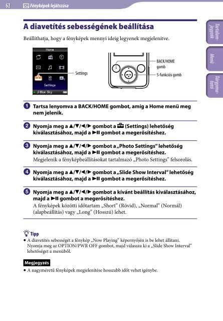 Sony NWZ-E438F - NWZ-E438F Istruzioni per l'uso Ungherese