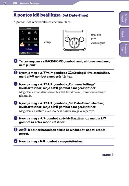 Sony NWZ-E438F - NWZ-E438F Istruzioni per l'uso Ungherese