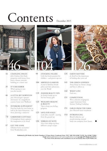 Wealden Times | WT166 | December 2015 | Interiors supplement inside