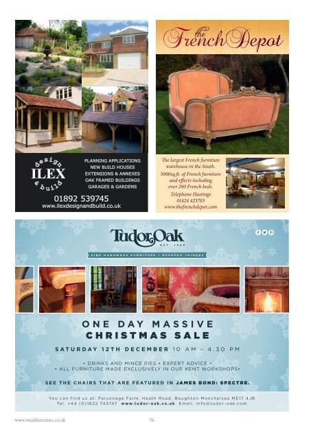 Wealden Times | WT166 | December 2015 | Interiors supplement inside