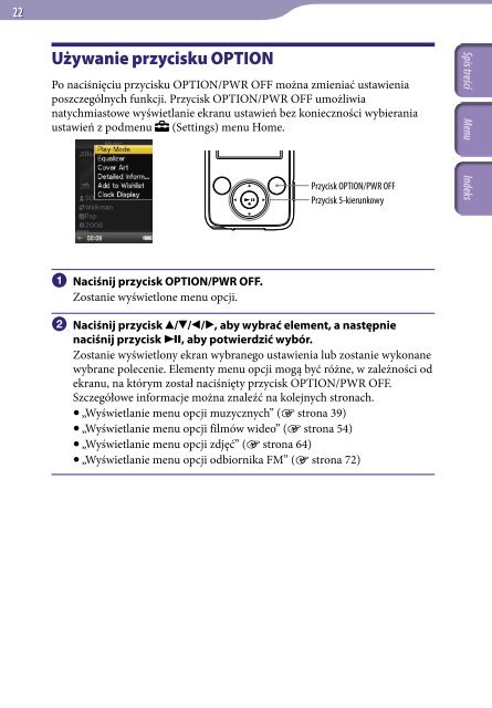 Sony NWZ-E438F - NWZ-E438F Istruzioni per l'uso Polacco