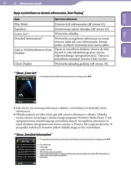 Sony NWZ-E438F - NWZ-E438F Istruzioni per l'uso Polacco