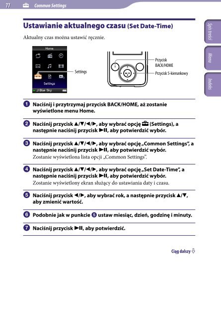 Sony NWZ-E438F - NWZ-E438F Istruzioni per l'uso Polacco