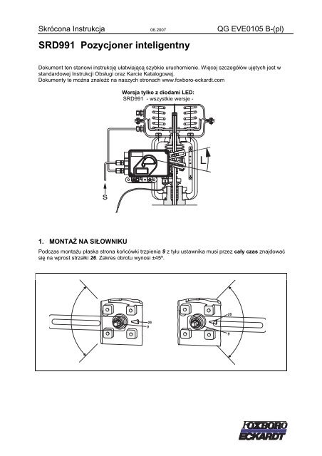 SRD991 Pozycjoner inteligentny - Foxboro Eckardt