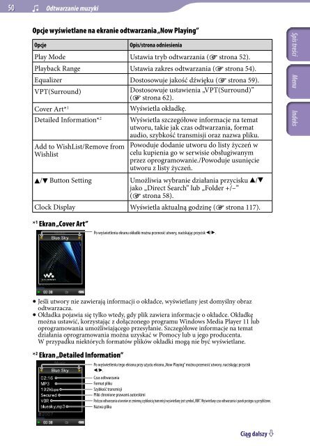 Sony NWZ-S636F - NWZ-S636F Istruzioni per l'uso Polacco