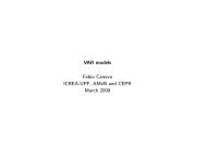 VAR models Fabio Canova ICREA-UPF, AMeN and CEPR March ...