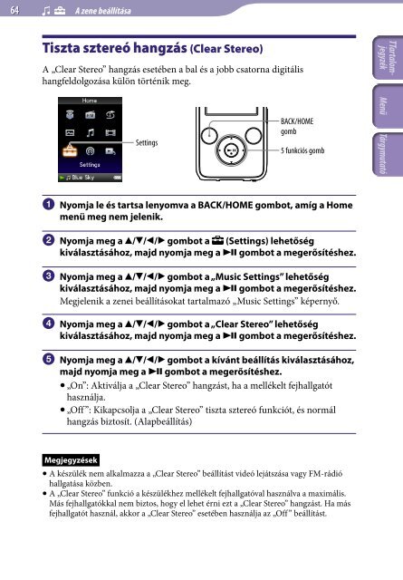 Sony NWZ-S636F - NWZ-S636F Istruzioni per l'uso Ungherese