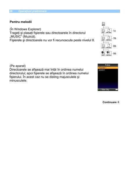 Sony NWZ-S636F - NWZ-S636F Istruzioni per l'uso Rumeno