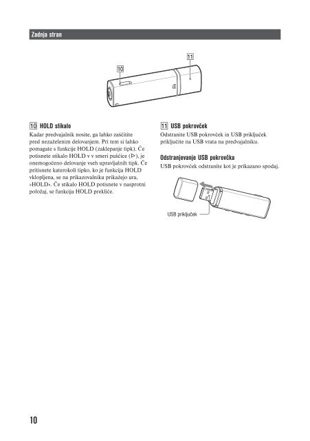 Sony NW-E015F - NW-E015F Istruzioni per l'uso Sloveno