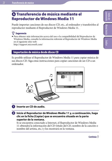 Sony NWZ-S544 - NWZ-S544 Istruzioni per l'uso Spagnolo