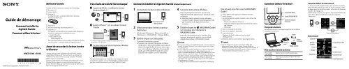 Sony NWZ-S544 - NWZ-S544 Istruzioni per l'uso Francese