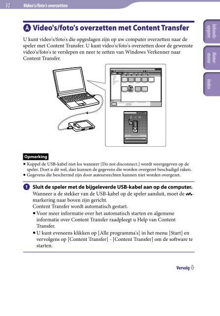 Sony NWZ-S544 - NWZ-S544 Istruzioni per l'uso Olandese