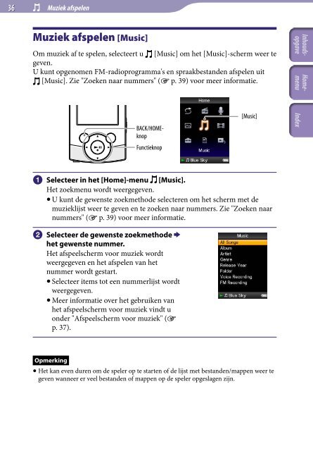 Sony NWZ-S544 - NWZ-S544 Istruzioni per l'uso Olandese