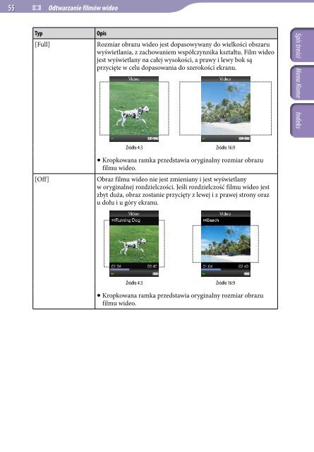 Sony NWZ-S544 - NWZ-S544 Istruzioni per l'uso Polacco