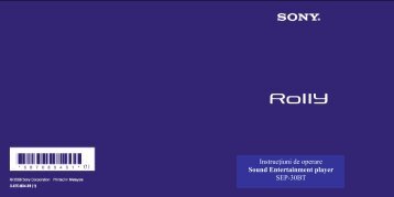 Sony SEP-30BT - SEP-30BT Istruzioni per l'uso Rumeno