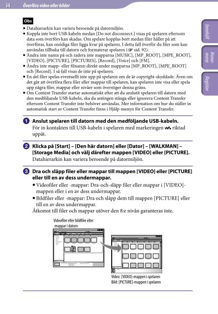 Sony NWZ-E445 - NWZ-E445 Istruzioni per l'uso Svedese