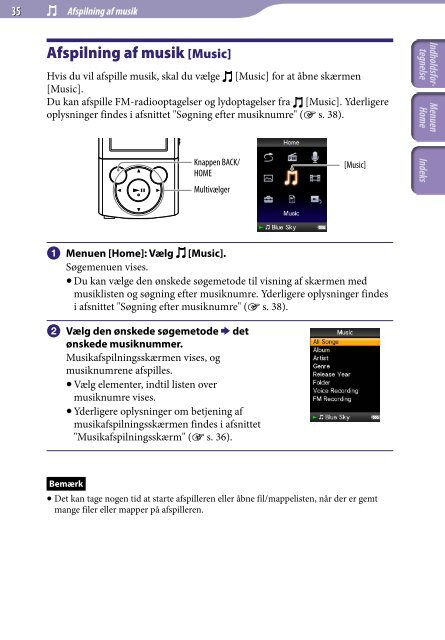 Sony NWZ-E445 - NWZ-E445 Istruzioni per l'uso Danese