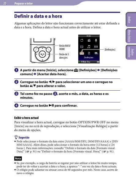 Sony NWZ-E445 - NWZ-E445 Istruzioni per l'uso Portoghese