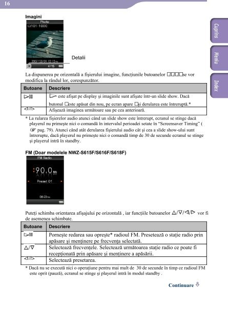 Sony NWZ-S516 - NWZ-S516 Istruzioni per l'uso Rumeno