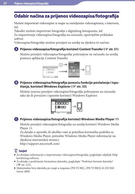 Sony NWZ-E445 - NWZ-E445 Istruzioni per l'uso Croato