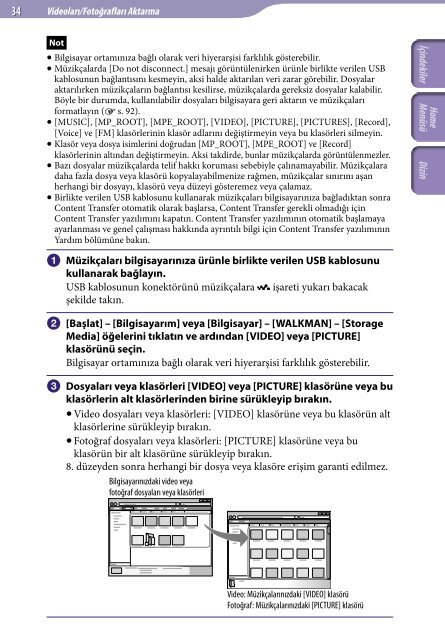 Sony NWZ-E445 - NWZ-E445 Istruzioni per l'uso Turco