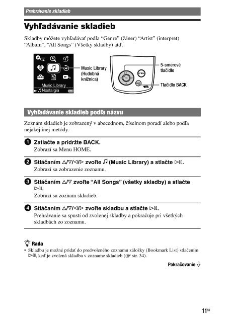 Sony NW-A1000 - NW-A1000 Istruzioni per l'uso Slovacco