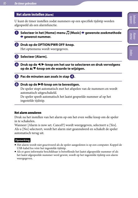 Sony NWZ-E445 - NWZ-E445 Istruzioni per l'uso Olandese