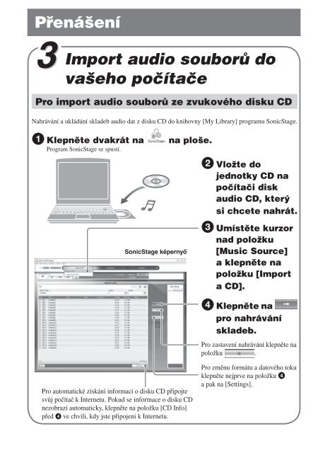 Sony NW-E403 - NW-E403 Istruzioni per l'uso Ceco