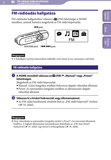 Sony NWZ-B142F - NWZ-B142F Istruzioni per l'uso Ungherese