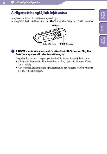 Sony NWZ-B142F - NWZ-B142F Istruzioni per l'uso Ungherese