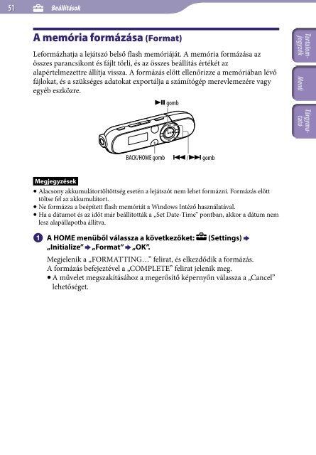 Sony NWZ-B142F - NWZ-B142F Istruzioni per l'uso Ungherese