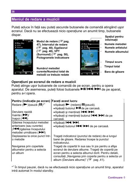 Sony NWZ-X1060 - NWZ-X1060 Istruzioni per l'uso Rumeno