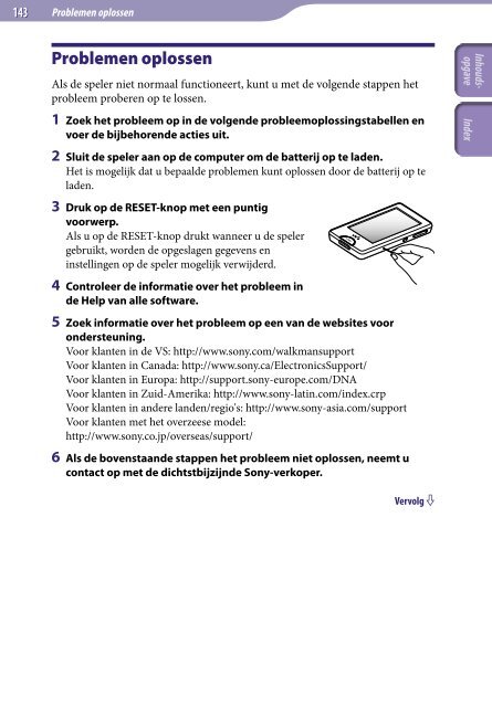 Sony NWZ-X1060 - NWZ-X1060 Istruzioni per l'uso Olandese