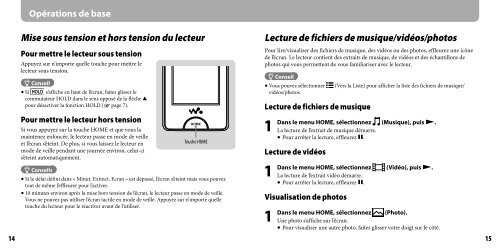 Sony NWZ-X1060 - NWZ-X1060 Istruzioni per l'uso Francese