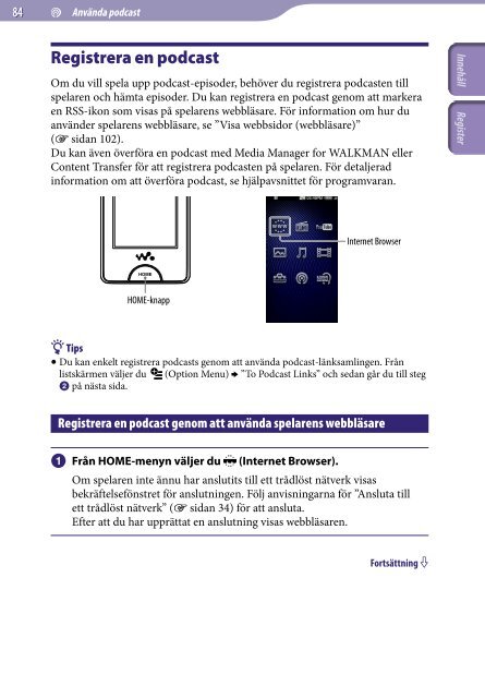 Sony NWZ-X1060 - NWZ-X1060 Istruzioni per l'uso Svedese