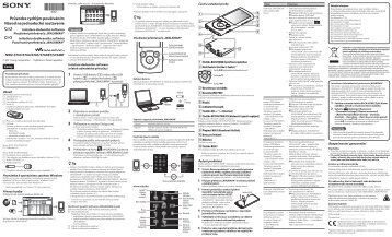 Sony NWZ-S764 - NWZ-S764 Guida di configurazione rapid Ceco
