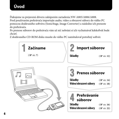 Sony NW-A808 - NW-A808 Istruzioni per l'uso Slovacco