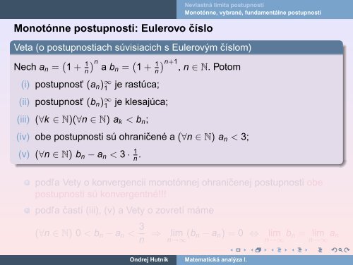 Matematická analýza I