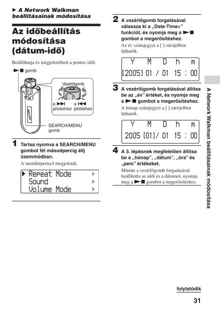 Sony NW-E405 - NW-E405 Istruzioni per l'uso Ungherese