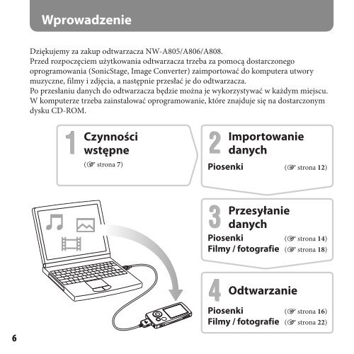 Sony NW-A805 - NW-A805 Istruzioni per l'uso Polacco