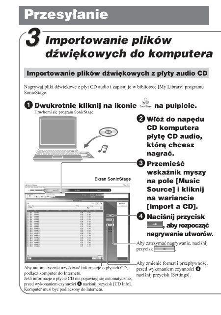 Sony NW-E407 - NW-E407 Istruzioni per l'uso Polacco