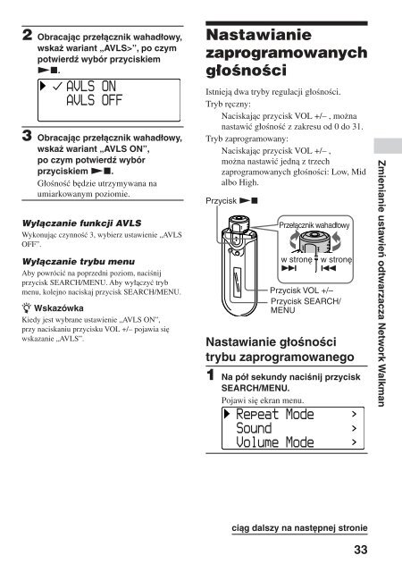 Sony NW-E407 - NW-E407 Istruzioni per l'uso Polacco