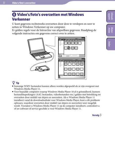 Sony NWZ-E443 - NWZ-E443 Istruzioni per l'uso Olandese