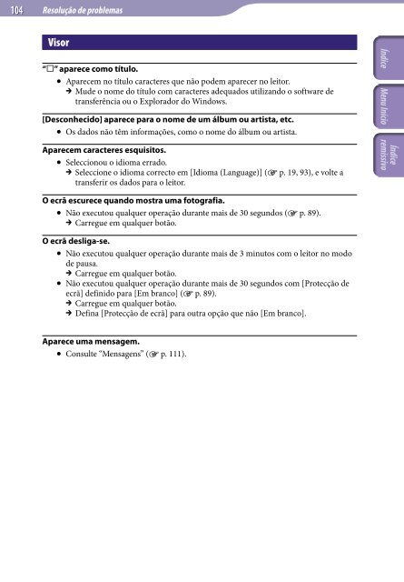 Sony NWZ-E443 - NWZ-E443 Istruzioni per l'uso Portoghese