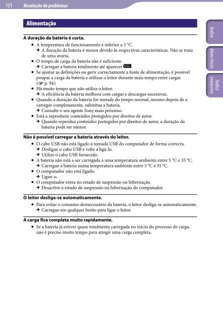 Sony NWZ-E443 - NWZ-E443 Istruzioni per l'uso Portoghese