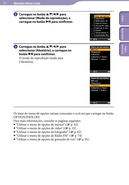 Sony NWZ-E443 - NWZ-E443 Istruzioni per l'uso Portoghese