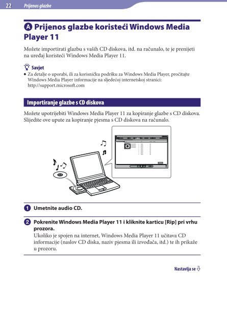 Sony NWZ-E443 - NWZ-E443 Istruzioni per l'uso Croato